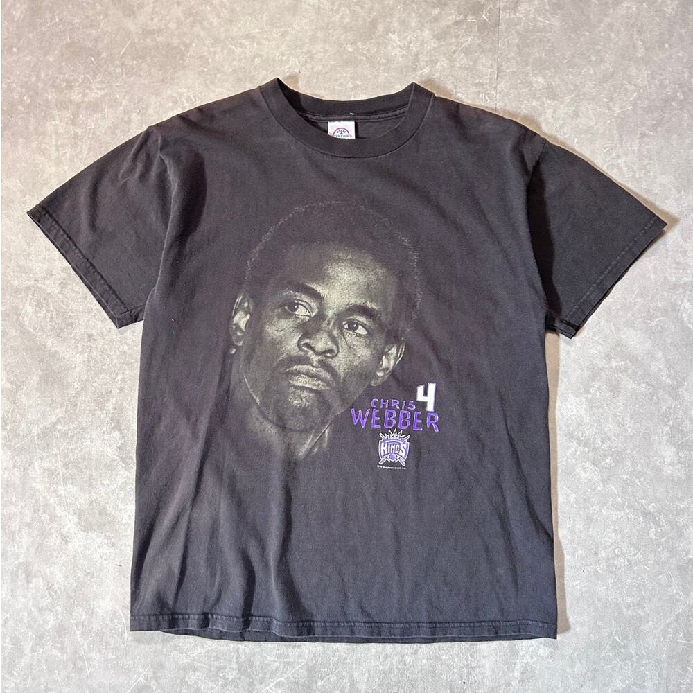 2000s Vintage Sacramento Kings Chris Webber Black T Shirt -M